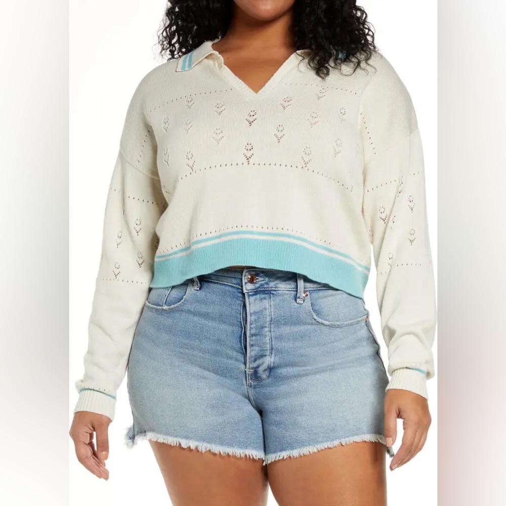 π White Polo Sweater XXL - Picture 1 of 5